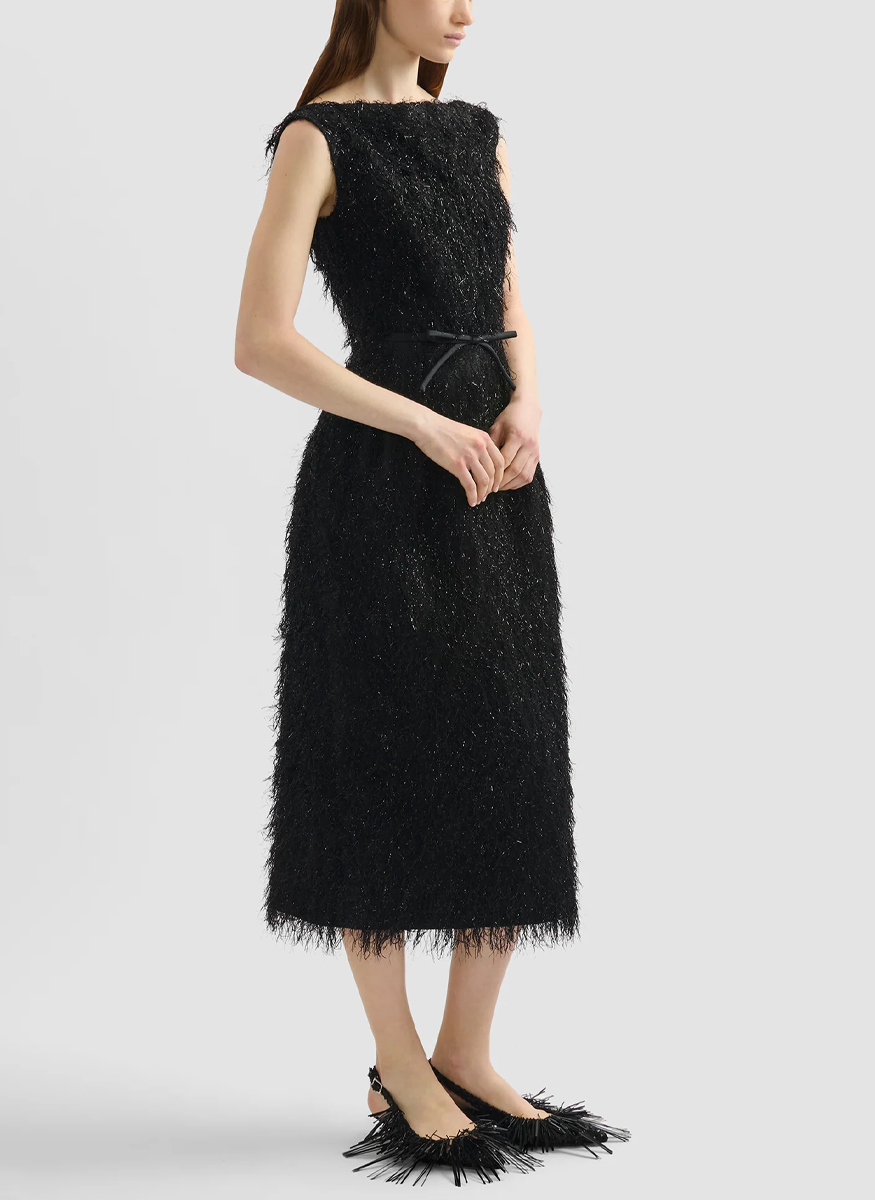 Lurex Fil Coupé Midi Dress