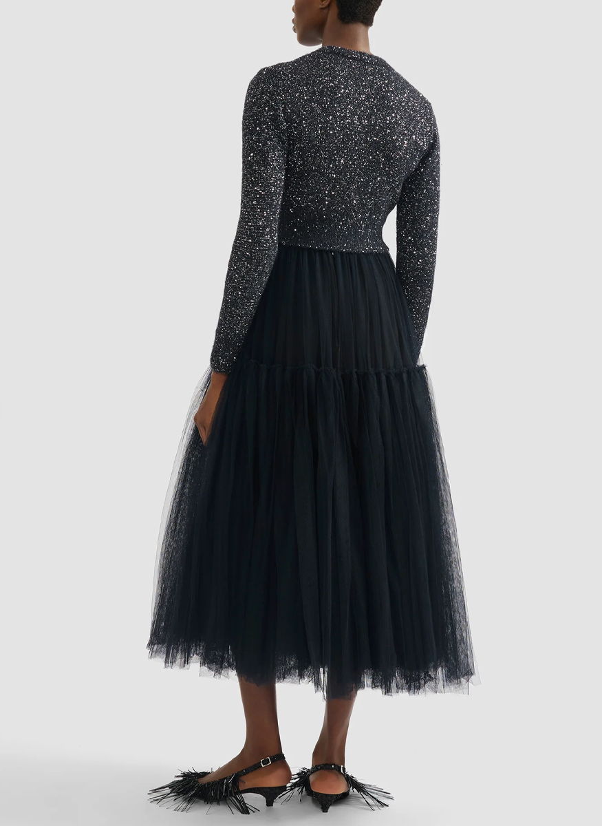 Tulle Midi Skirt with Bow - Erdem