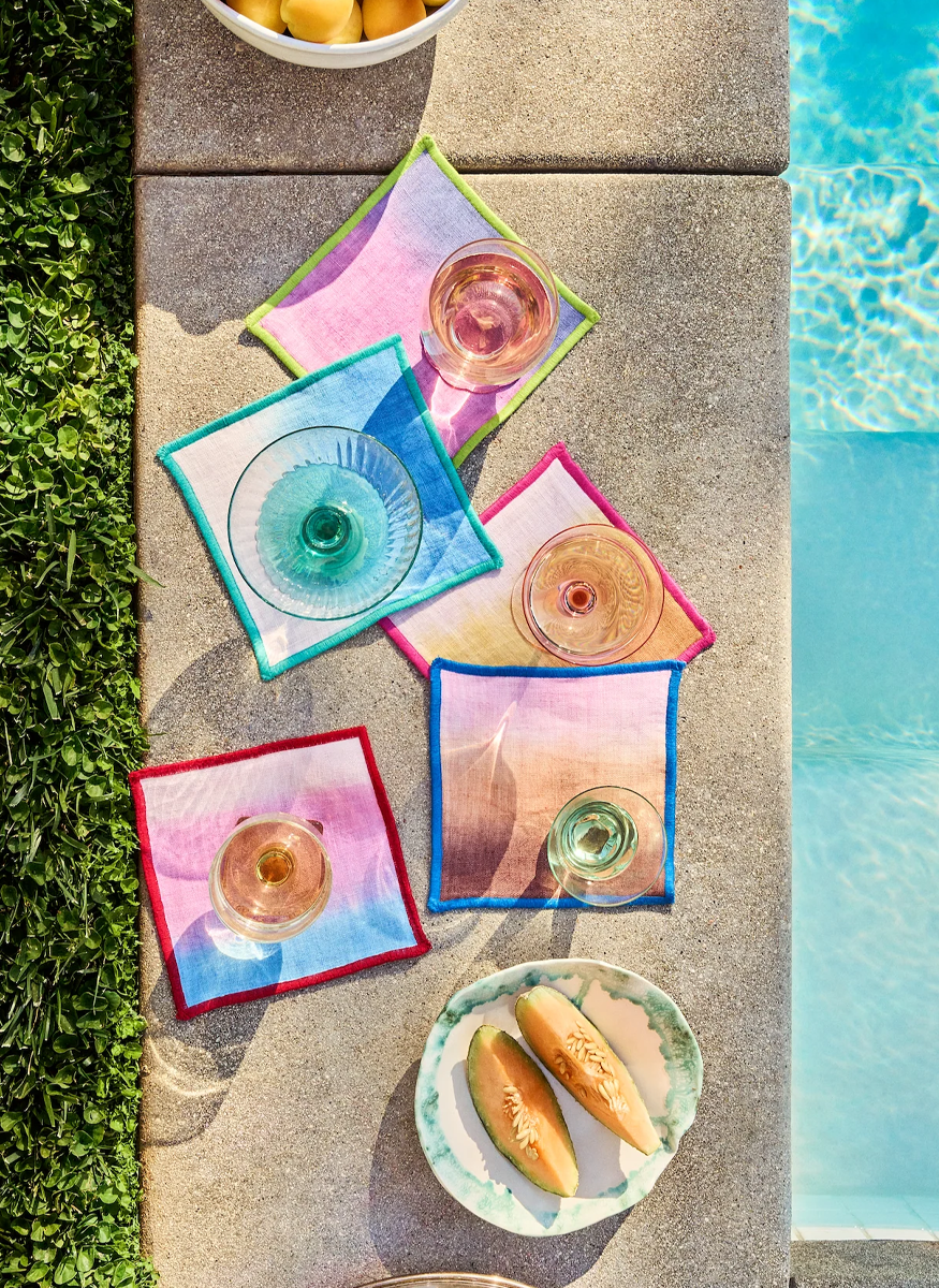 Ombre Cocktail Napkins, Set of 8