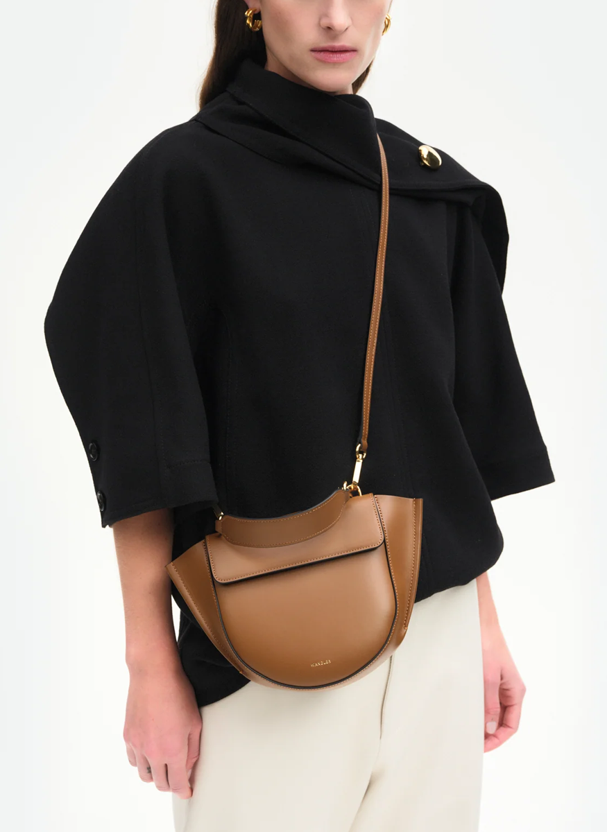 Hortensia Mini Top Handle Bag in Saddle Leather