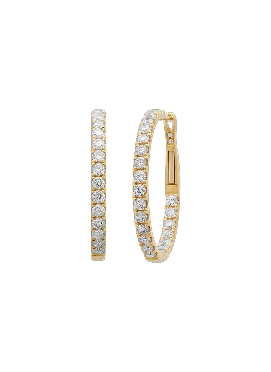 Isadora Eternity Diamond Hoops - sara weinstock