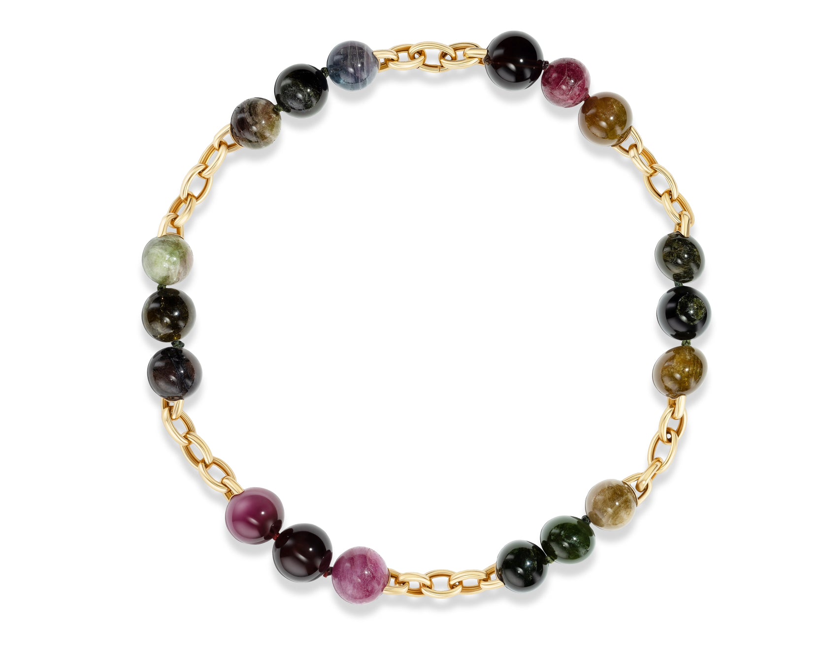 Tourmaline Beads Chain Necklace