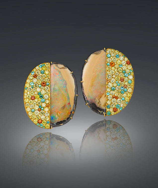 Yowah Nut Opal Earrings