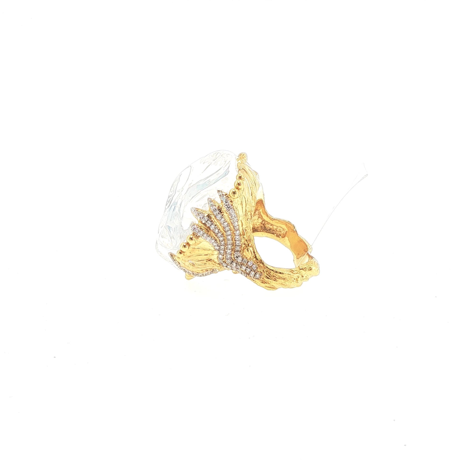 Clear Mexican Fire Opal Ring