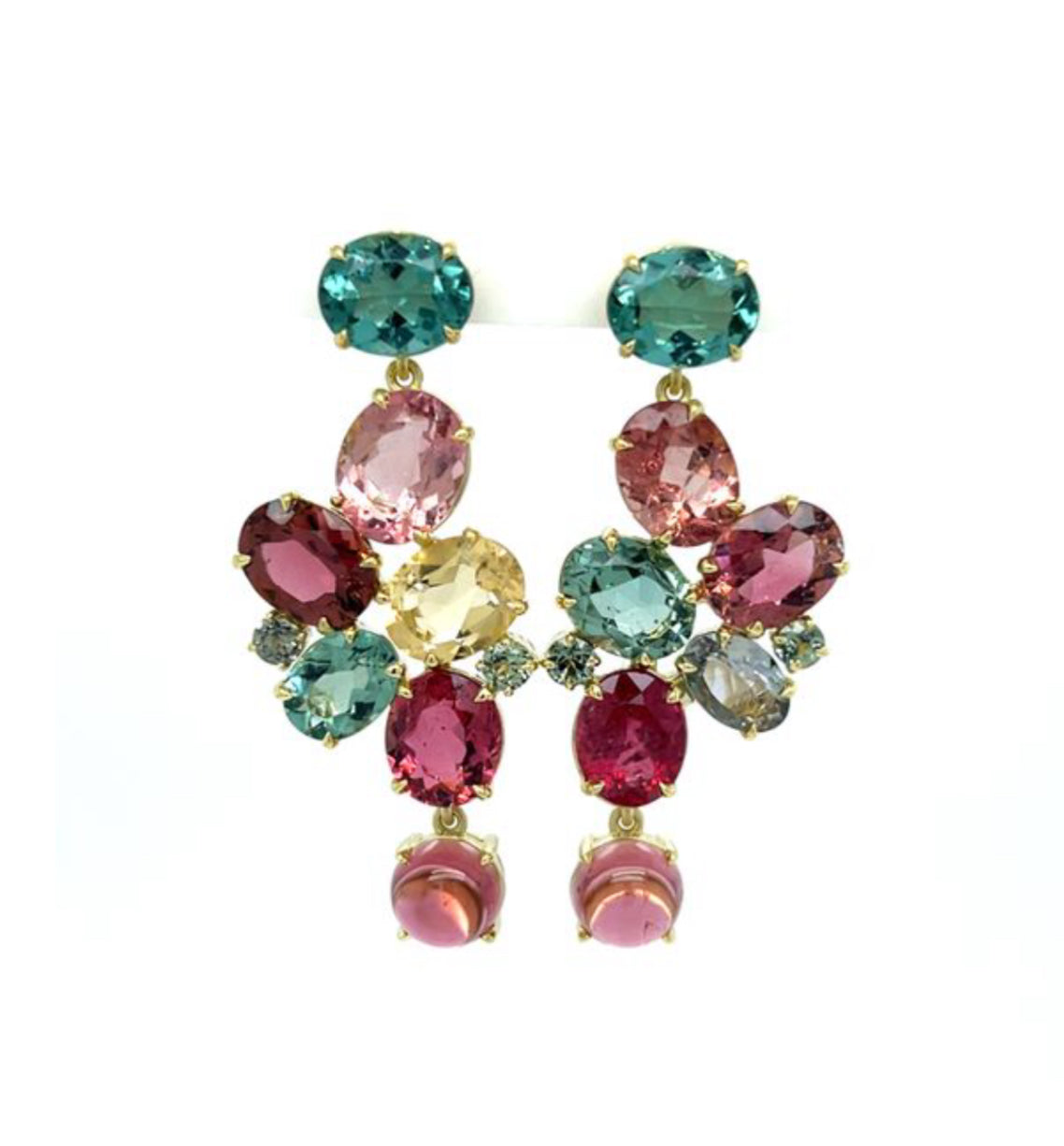 Tourmaline Cluster Earrings