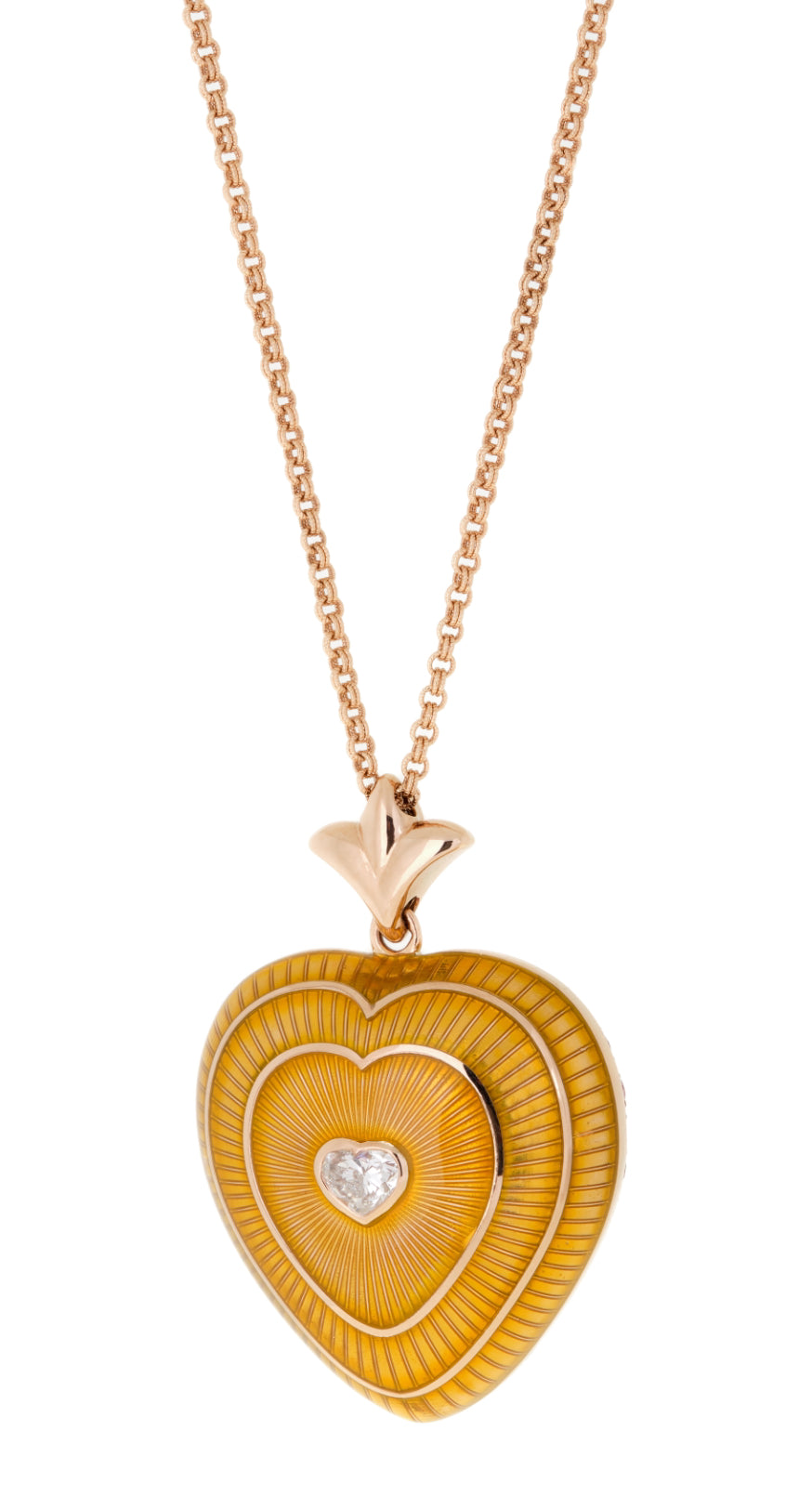 Corazon Pendant Necklace, Yellow
