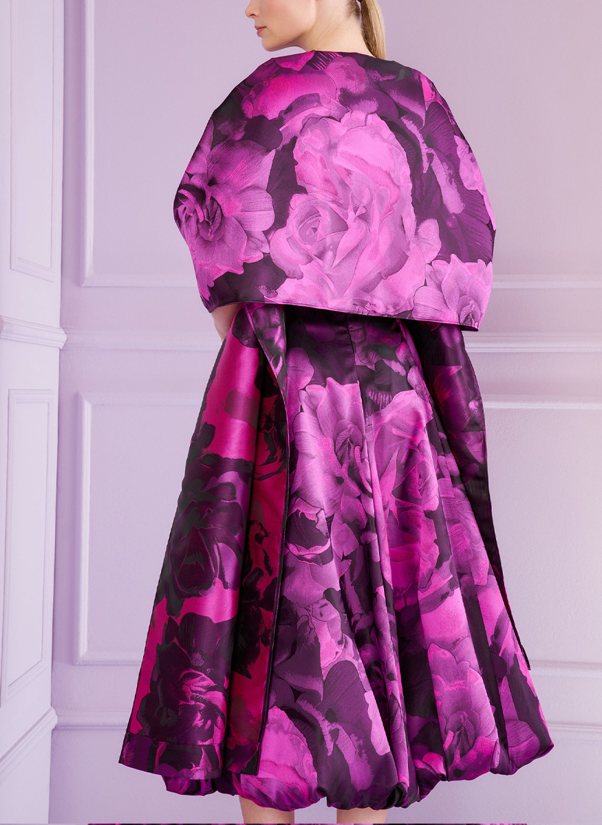 Rose Jacquard Stole - Talbot Runhof