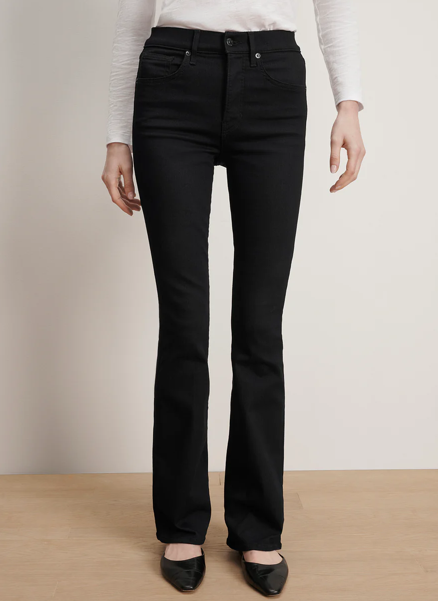 Beverly High Rise Skinny Flare in Onyx - Veronica Beard