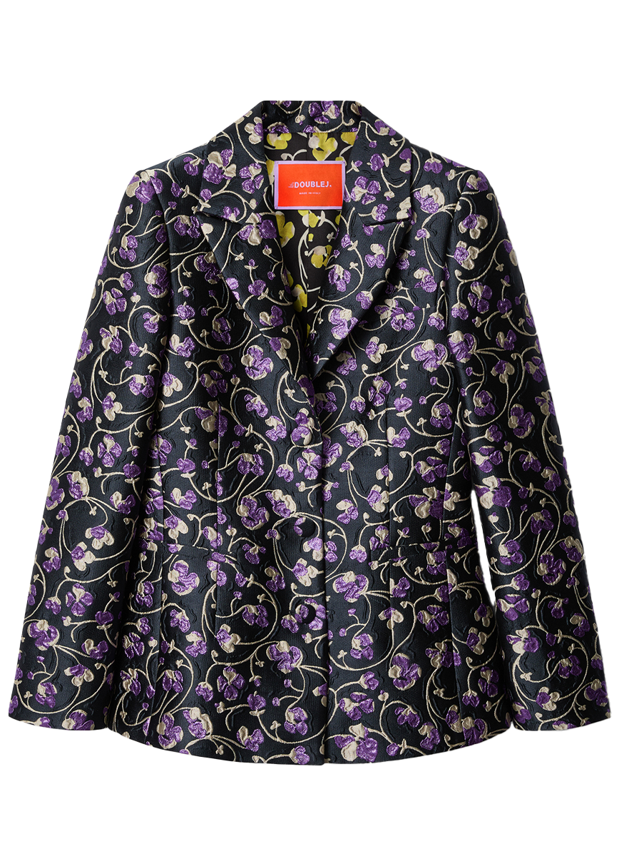 24/7 Jacquard Jacket in Honeysuckle Black