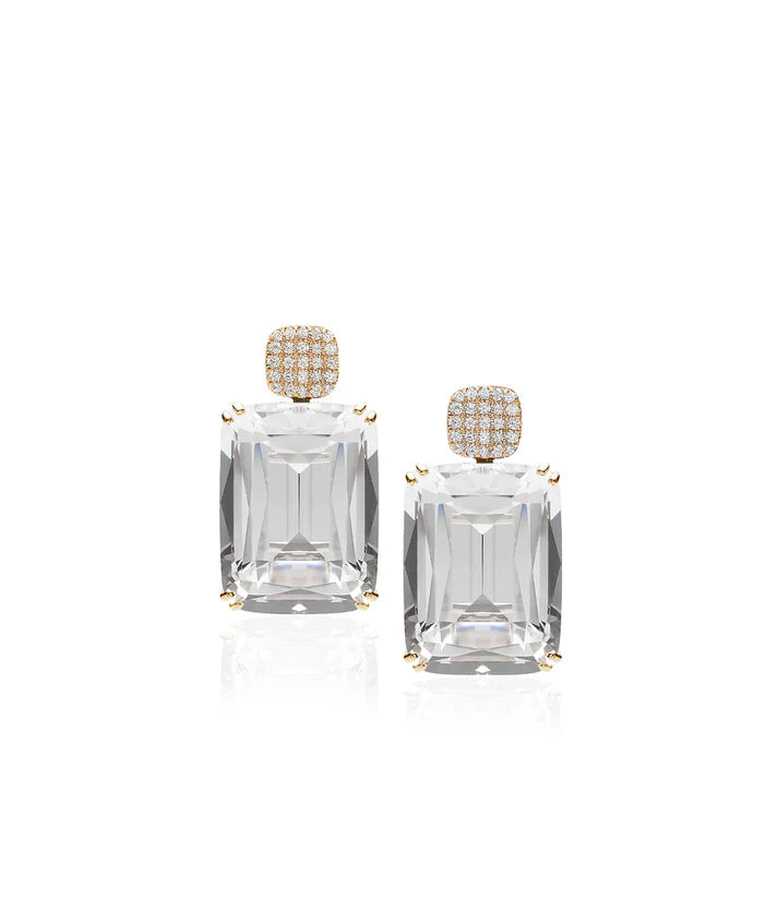 Gossip Rock Crystal Rose Gold Earrings