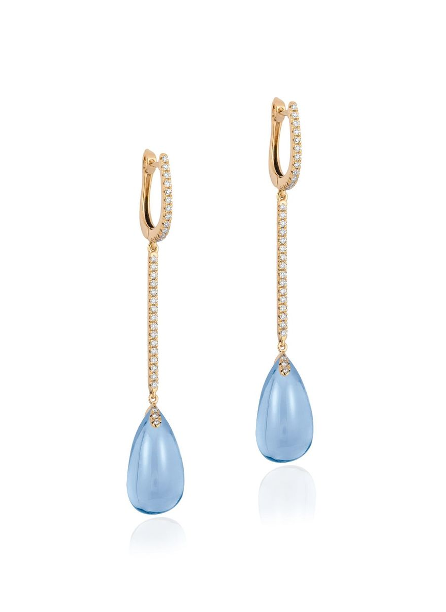 Chalcedony Droplet Earrings