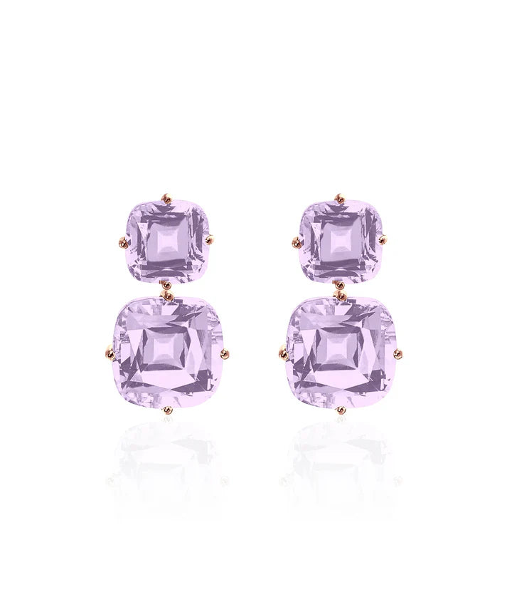 Gossip 2-Tier Lavander Earrings