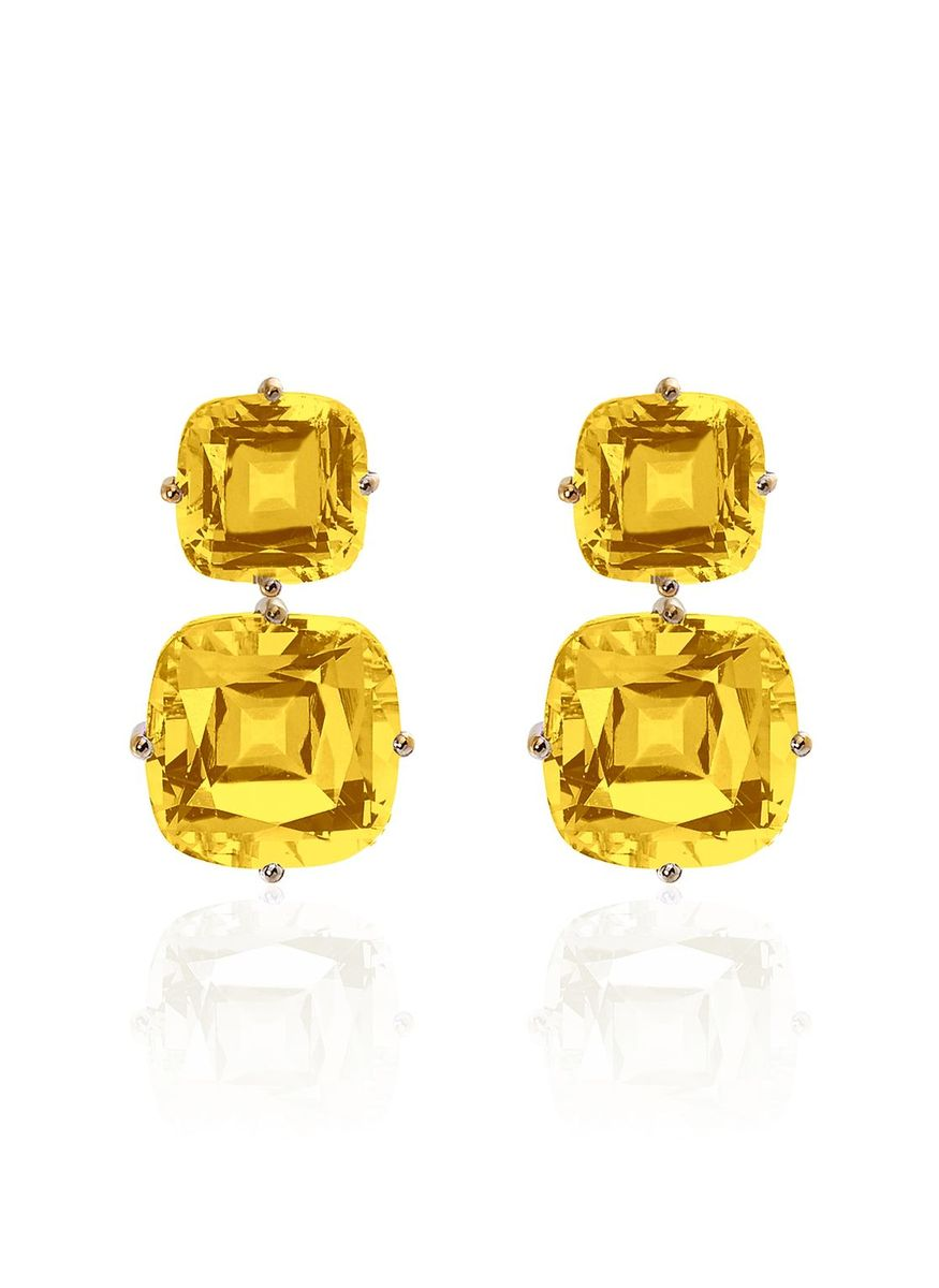 Gossip 2-Tier Citrine Earrings
