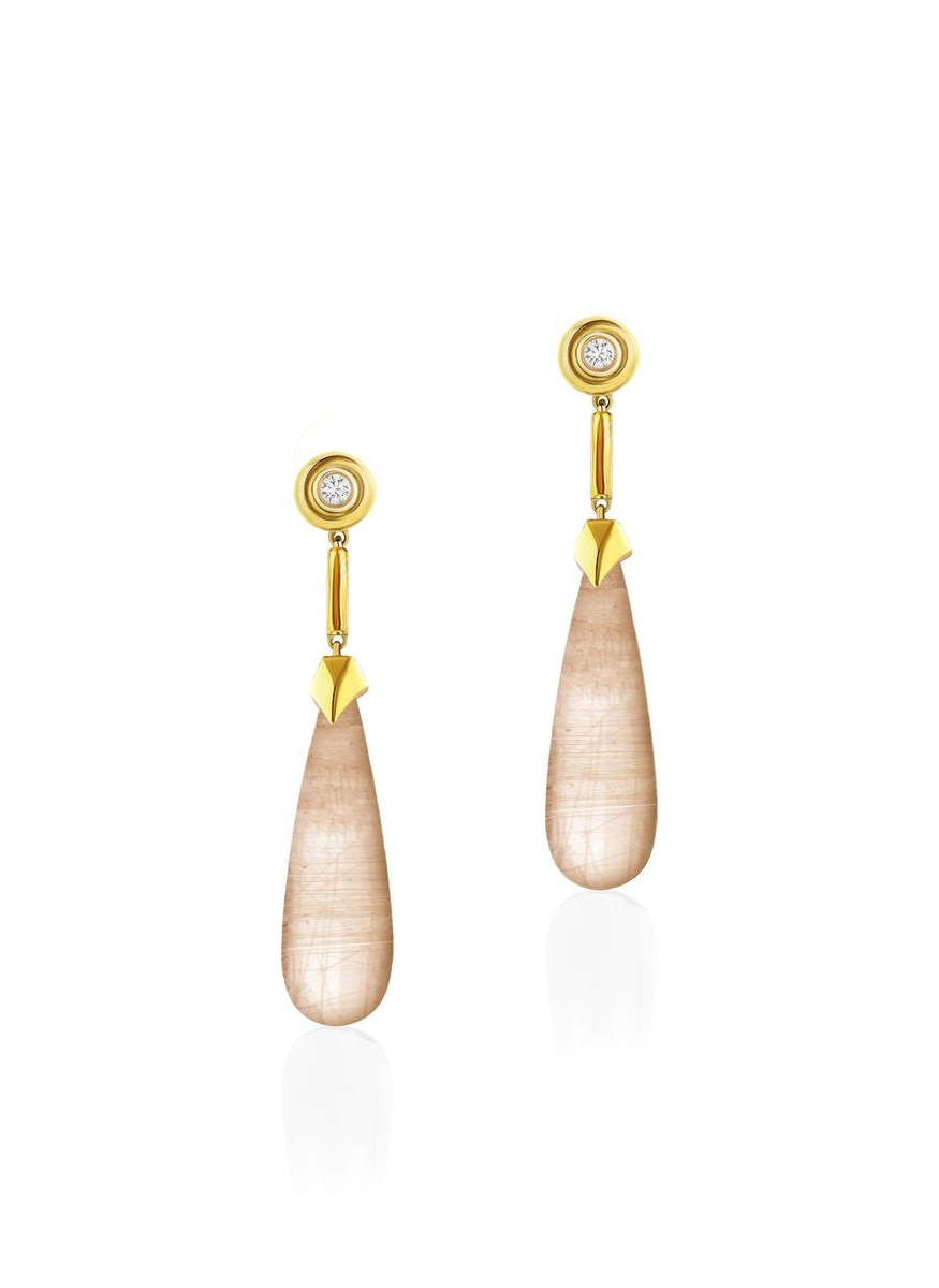 Rutile Quartz Drop Earrings