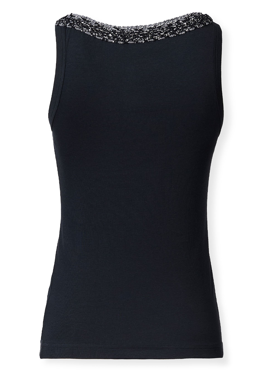 Ribbed Cotton Jersey Tank Top - Fabiana Filippi