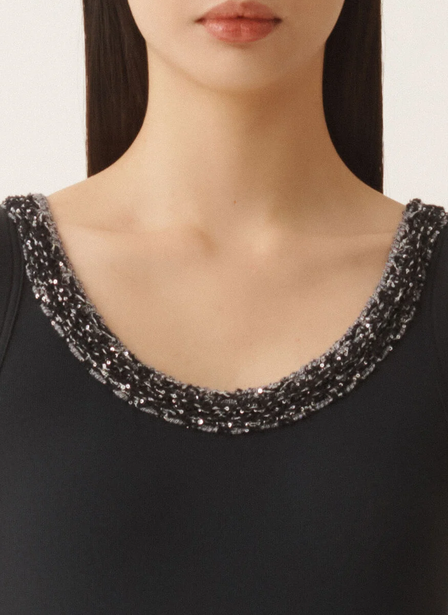 Ribbed Cotton Jersey Tank Top - Fabiana Filippi