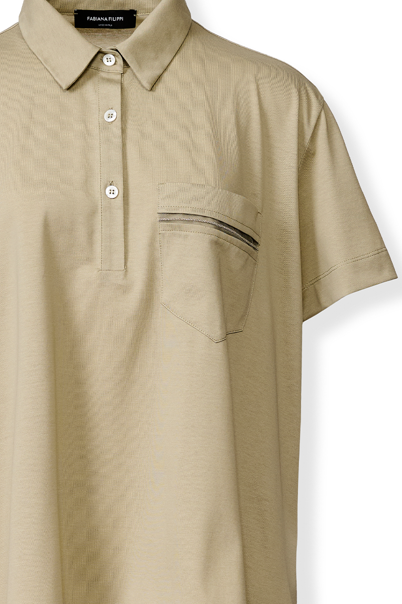 Short Sleeve Flared Polo - Fabiana Filippi