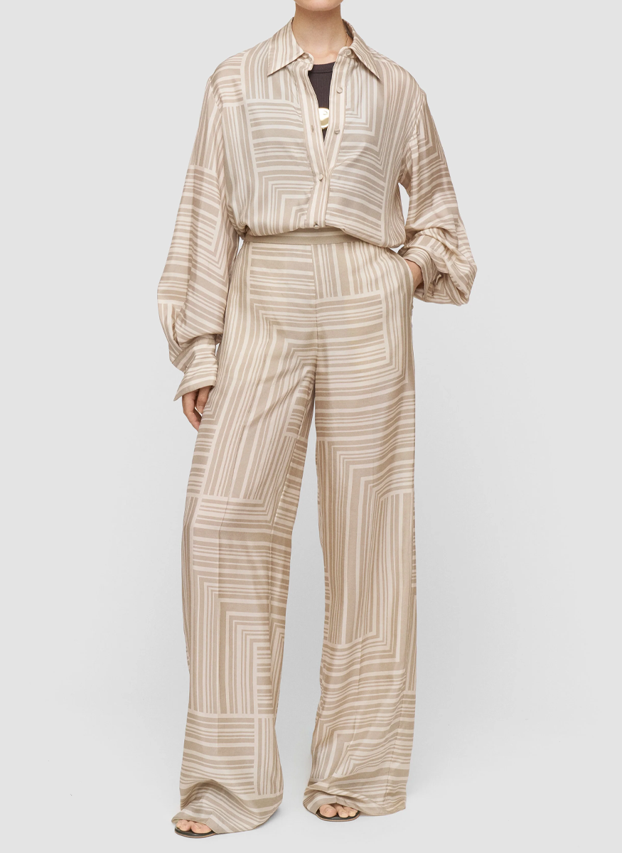 Dijon Printed Silk Trousers - Joseph