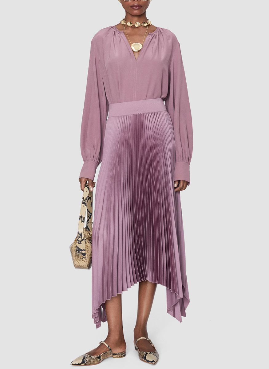 Ade Knit Weave Plissé Skirt - Joseph
