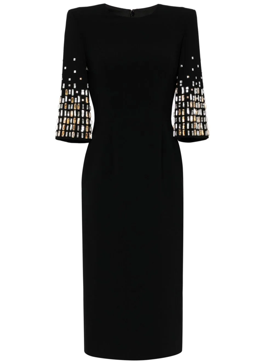 Highball Queen Crystal-Embellished Midi Dress