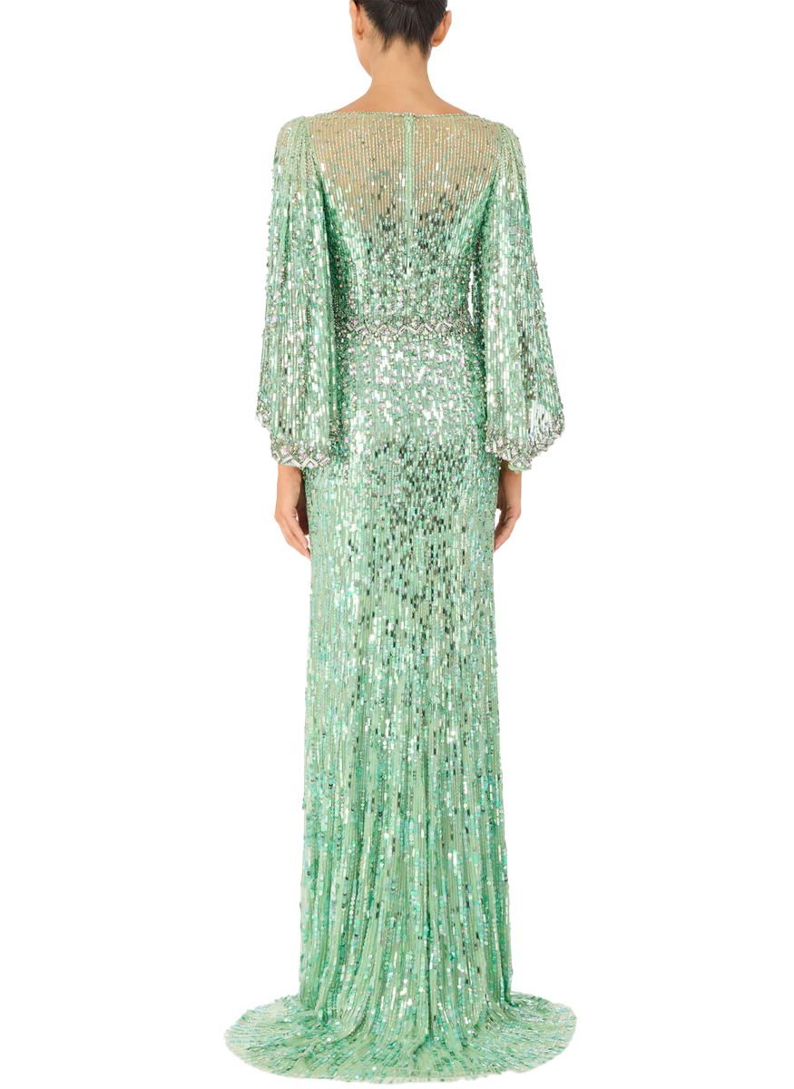 Ines Floor-Length Sequin Gown - Jenny Packham