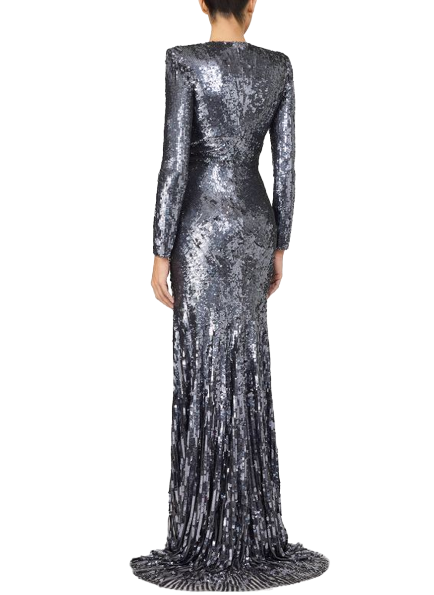 Narcissus V-Neck Long Sleeve Gown - Jenny Packham