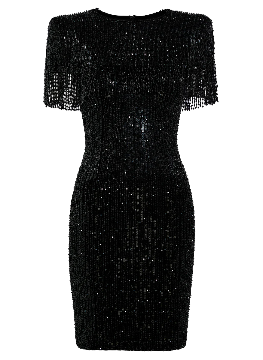 Swish Embellished Cocktail Mini Dress