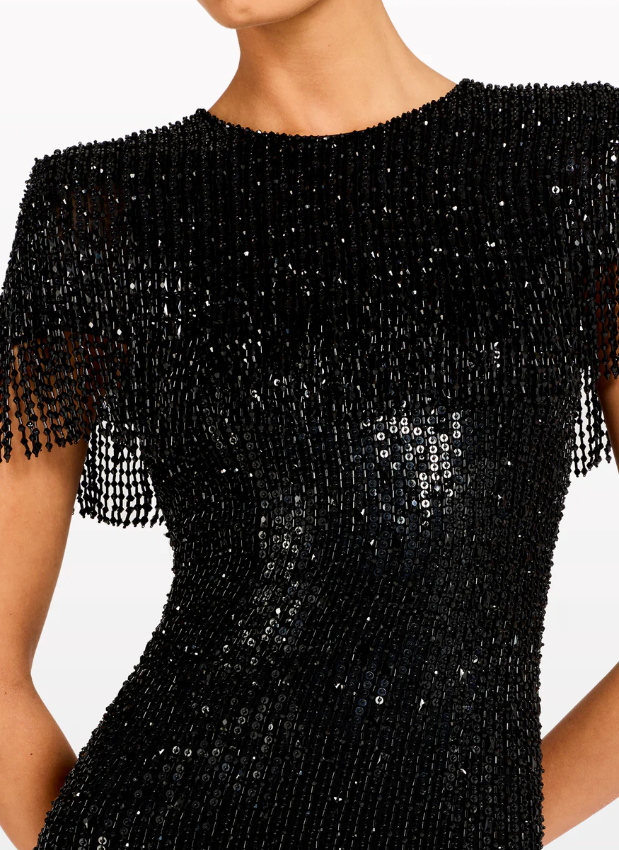 Swish Embellished Cocktail Mini Dress - Jenny Packham