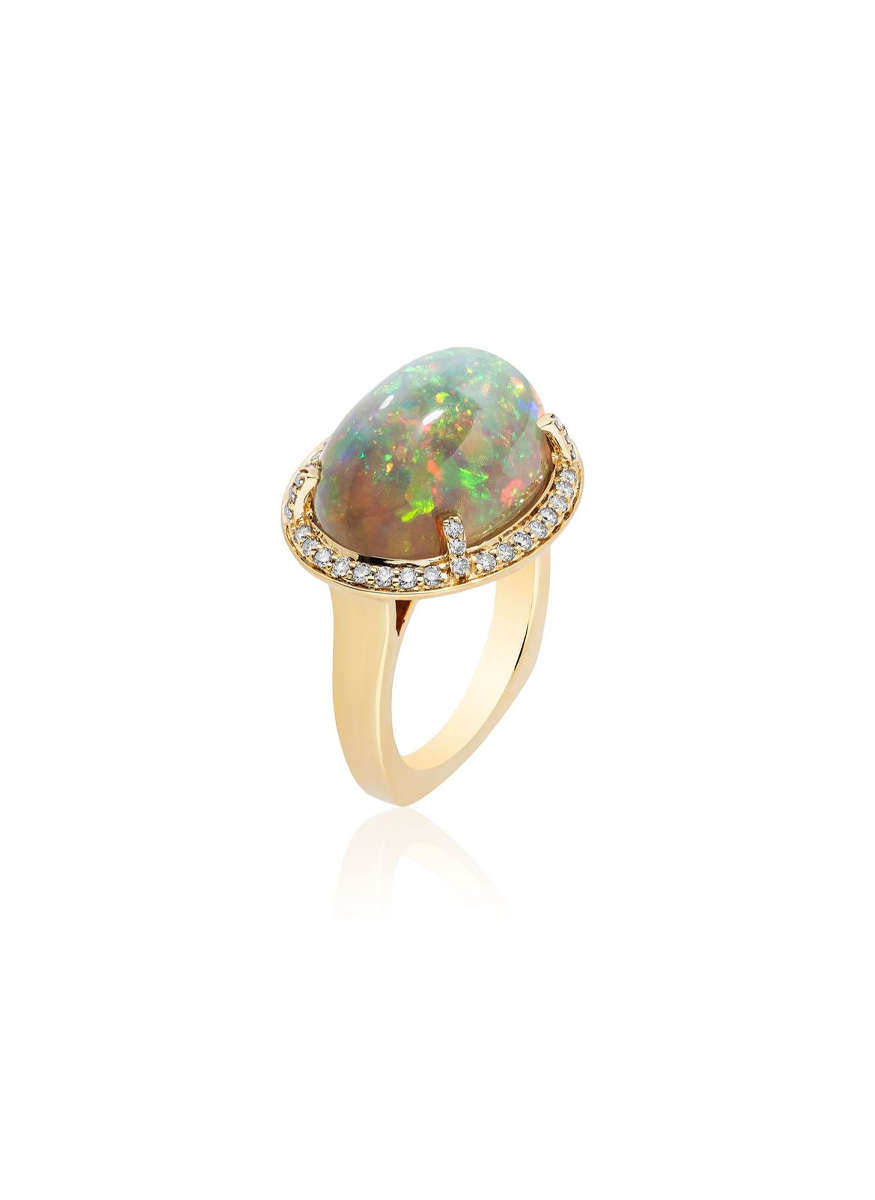 Brown Opal Ring