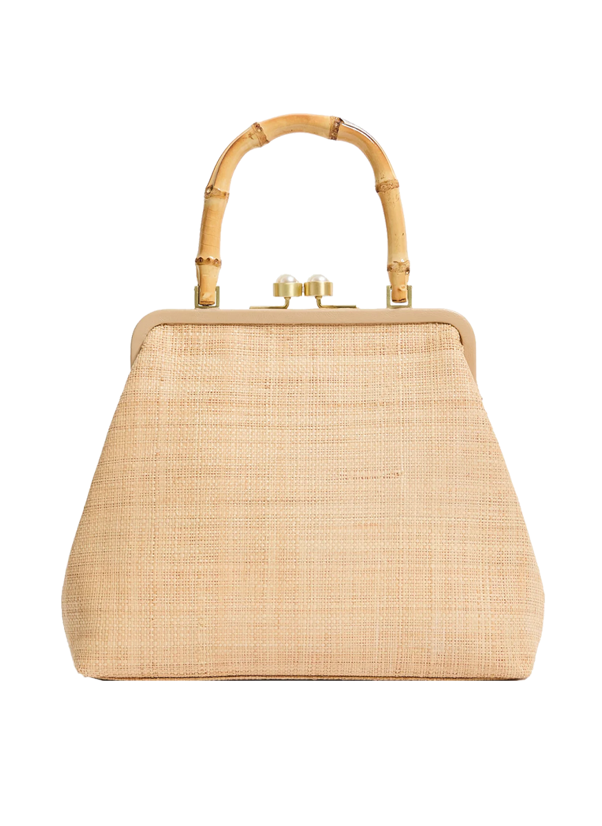 The Lee Raffia Frame Bag - PAMELA MUNSON