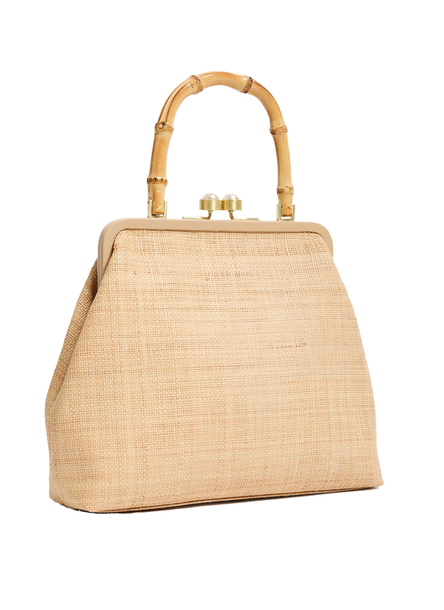 The Lee Raffia Frame Bag - PAMELA MUNSON