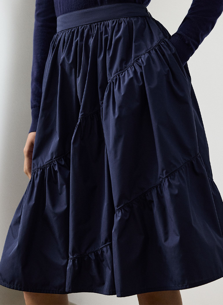 Kyle Featherweight Taffeta Skirt - Ralph Lauren Collection