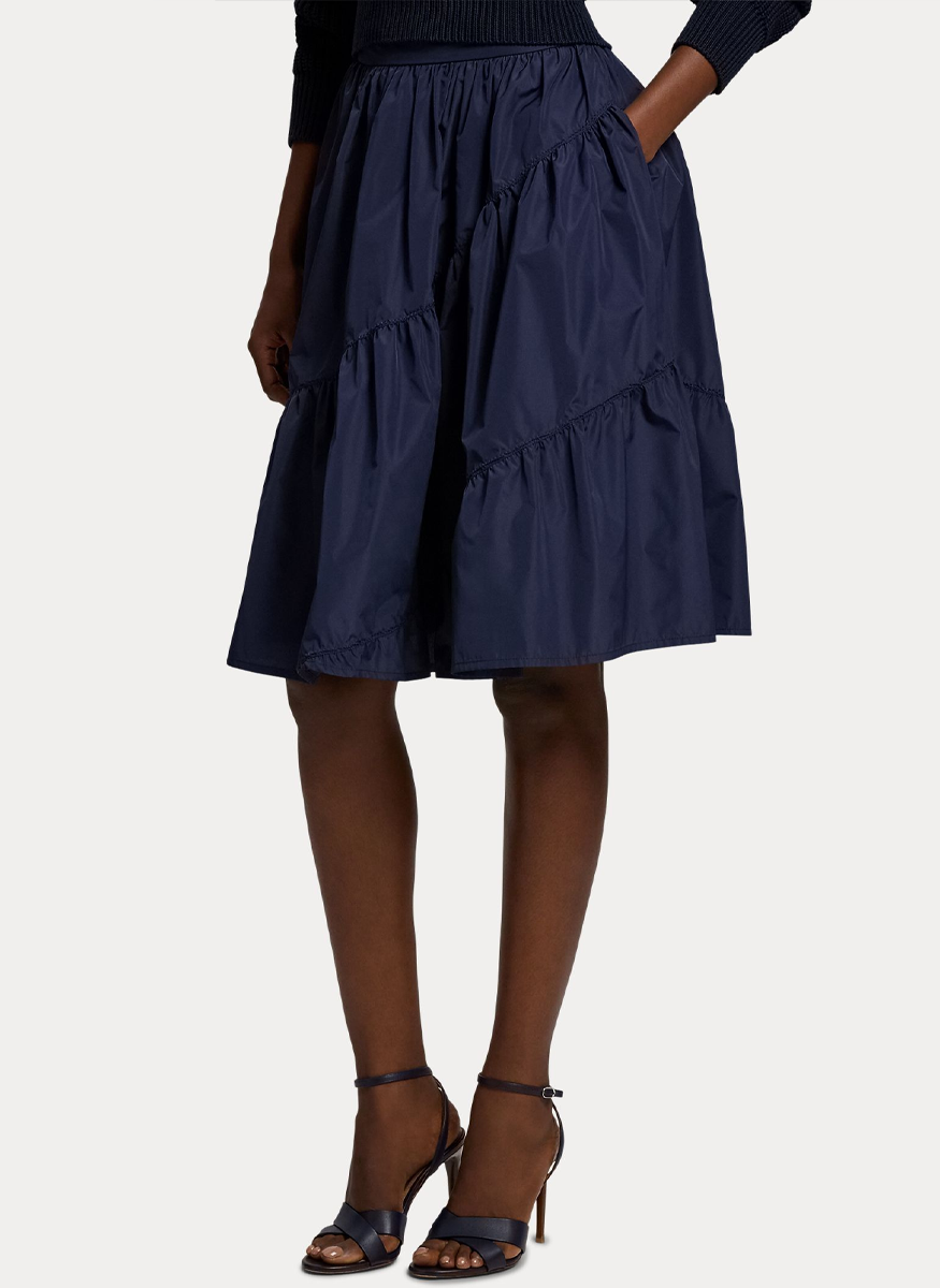 Kyle Featherweight Taffeta Skirt - Ralph Lauren Collection