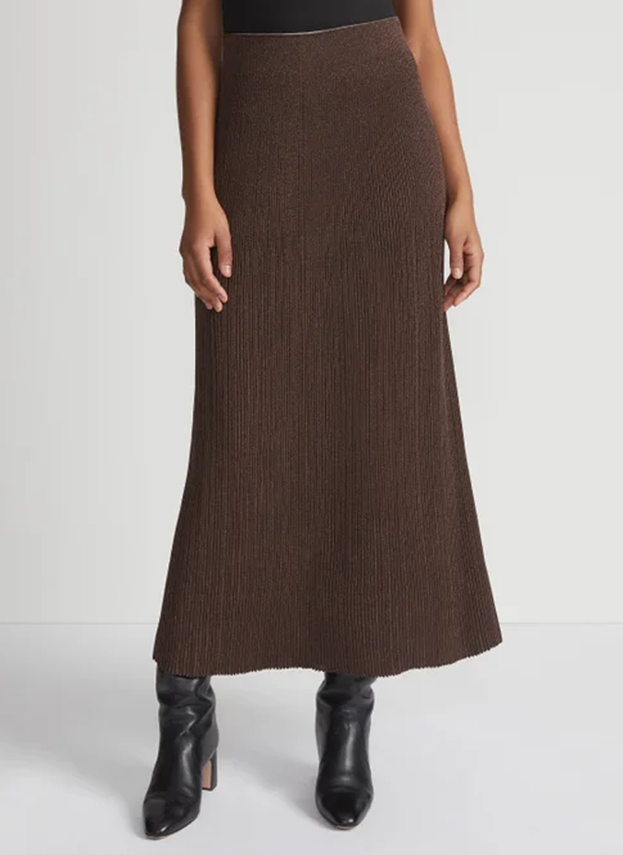 Ribbed Pull On Knit Skirt - Lafayette 148 New York