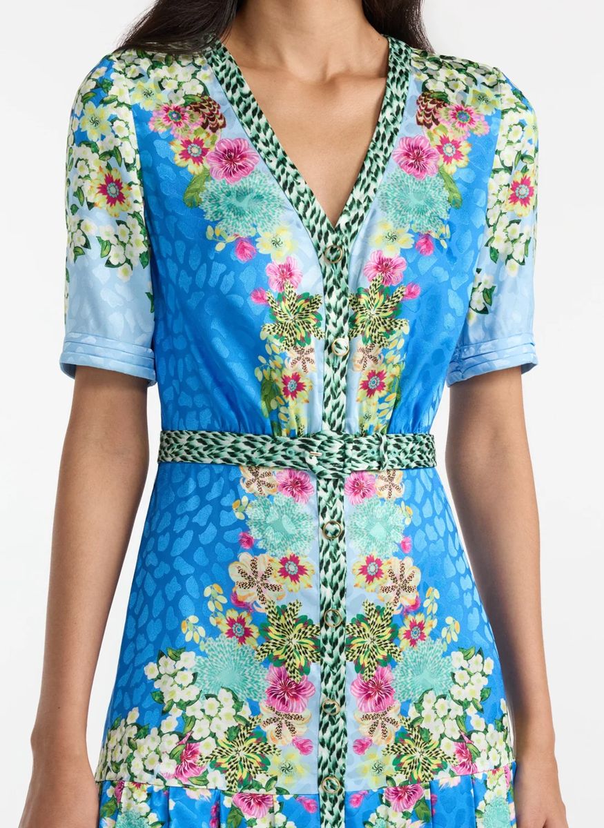 Lea Shirt Dress in Feather Daisy - Saloni