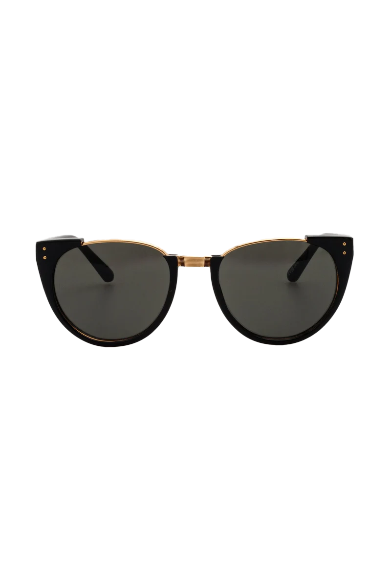 Iris Oval Sunglasses in Black