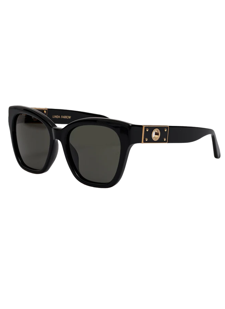 Tamara Oversized Sunglasses in Black - Linda Farrow