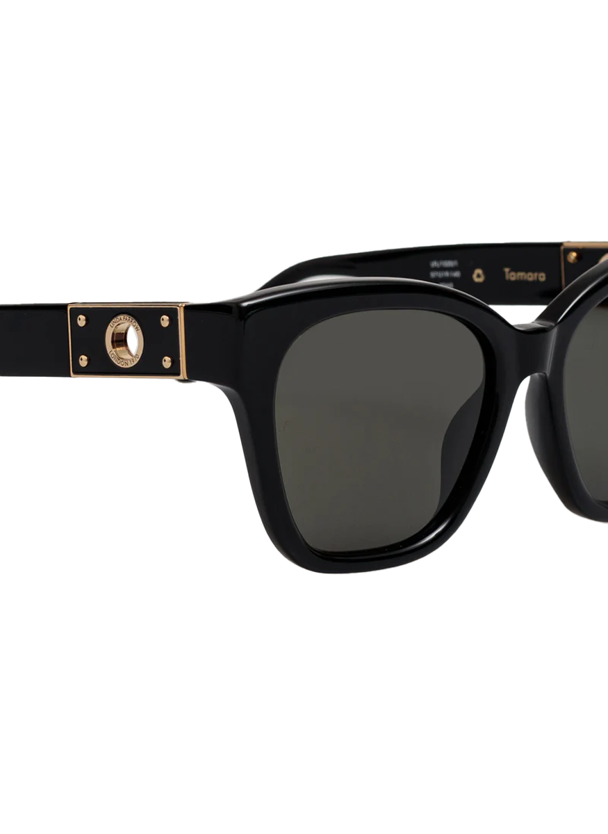 Tamara Oversized Sunglasses in Black - Linda Farrow