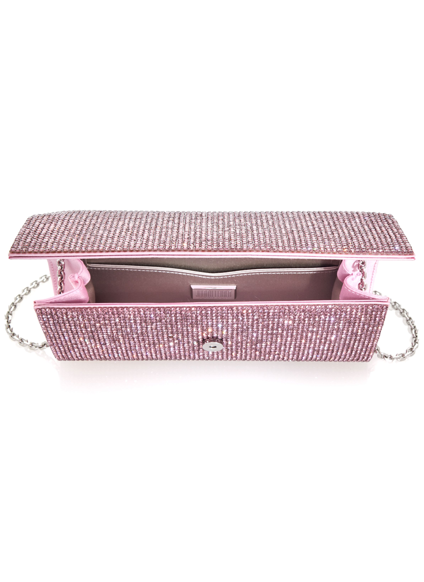 Perry Crystal Clutch in Light Amethyst - Judith Leiber Couture