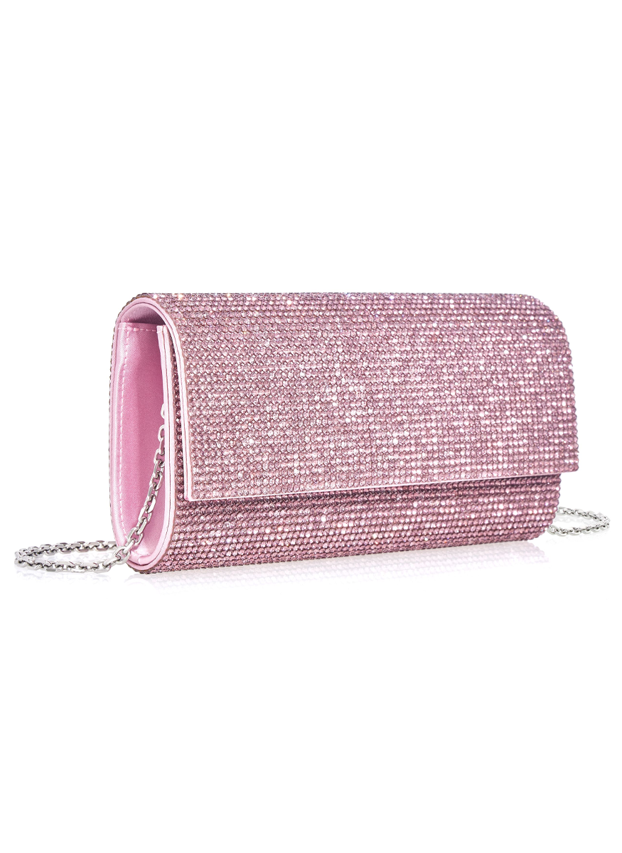 Perry Crystal Clutch in Light Amethyst - Judith Leiber Couture