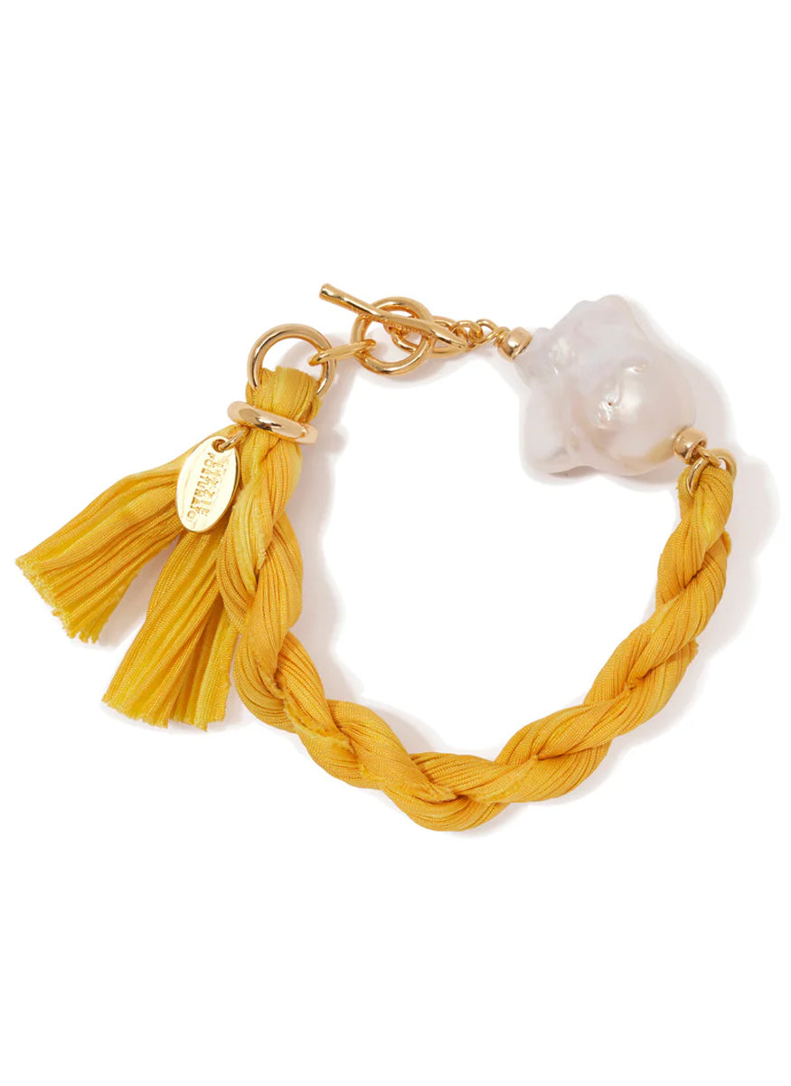 Shibori Ribbon Bracelet, Sun