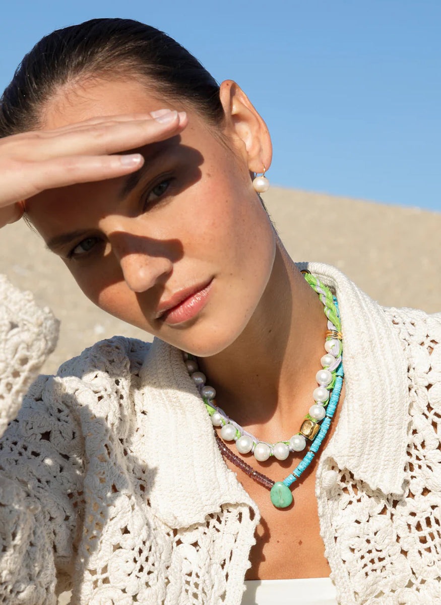 Daybreak Collar, Lavender & Lime