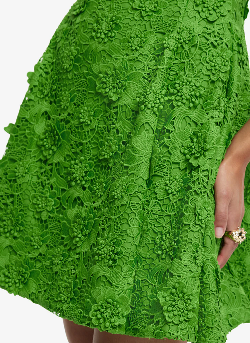 Elyse Lace Short Sleeve Mini Dress - Leo Lin