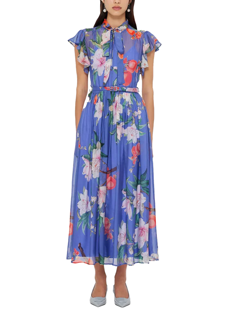 Grace Flutter Sleeve Dress - Leo Lin