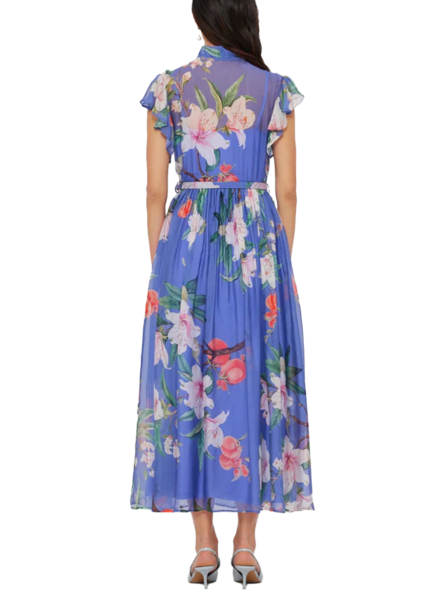 Grace Flutter Sleeve Dress - Leo Lin