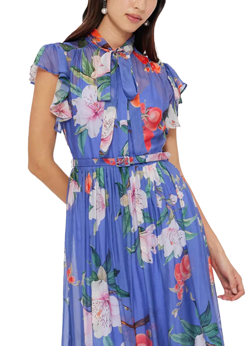 Grace Flutter Sleeve Dress - Leo Lin