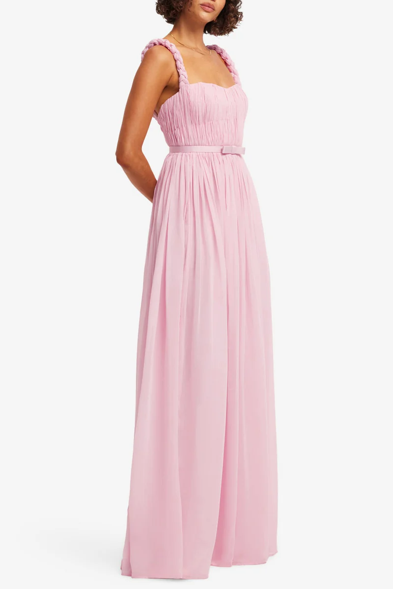 Angelina Ruffled Floor Length Maxi Dress - Leo Lin