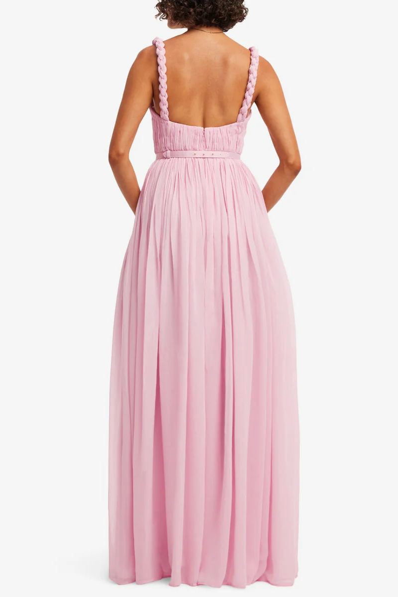 Angelina Ruffled Floor Length Maxi Dress - Leo Lin