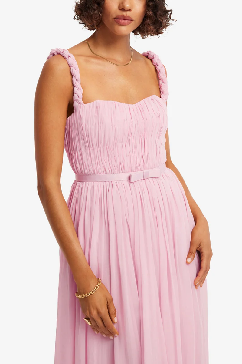 Angelina Ruffled Floor Length Maxi Dress - Leo Lin