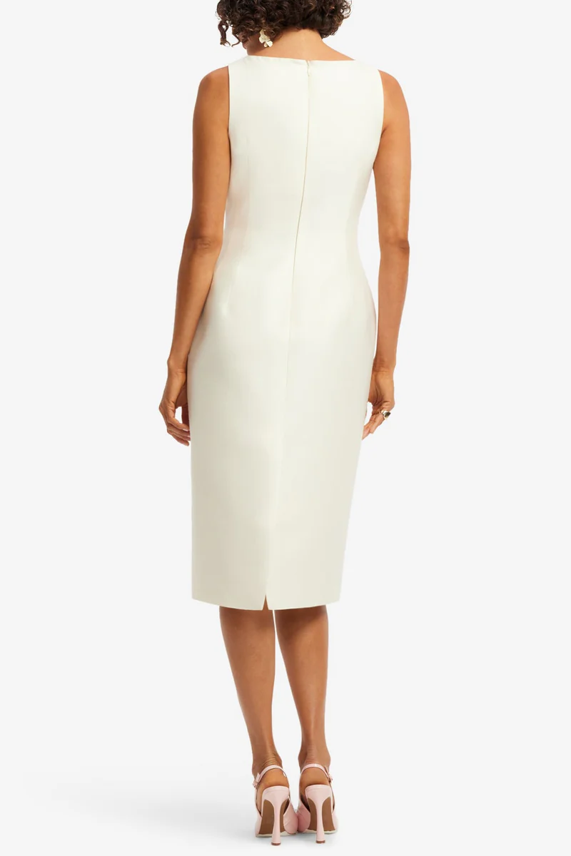 Eleanor Embellished Wool Midi Dress - Leo Lin